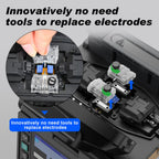 1310 1550nm 26 24dB Multi-Functional JILONG OTDR with OPM OLS V-F-L and Fiber Optical Fiber Fusion Splicer Core Alignment Splicing Loss 0.01dB Electrodes 48000 Times