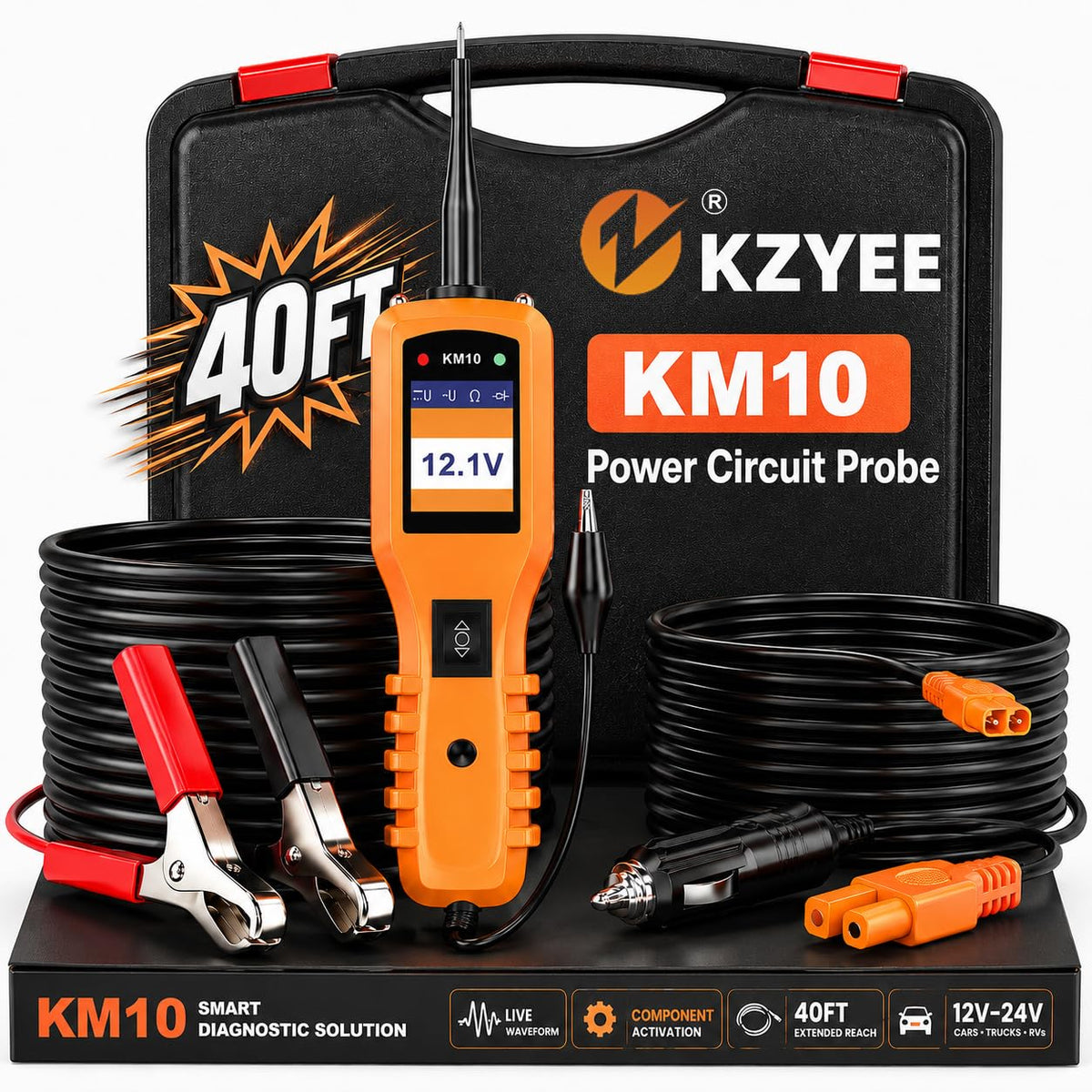KM601 Automotive Power Circuit Probe, 12-24V Circuit Tester