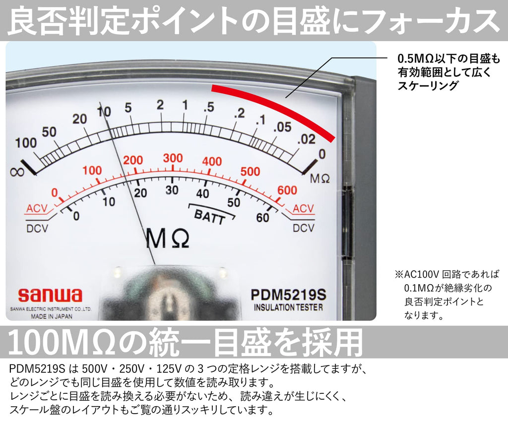 SANWA Insulation Resistance Tester PDM5219S