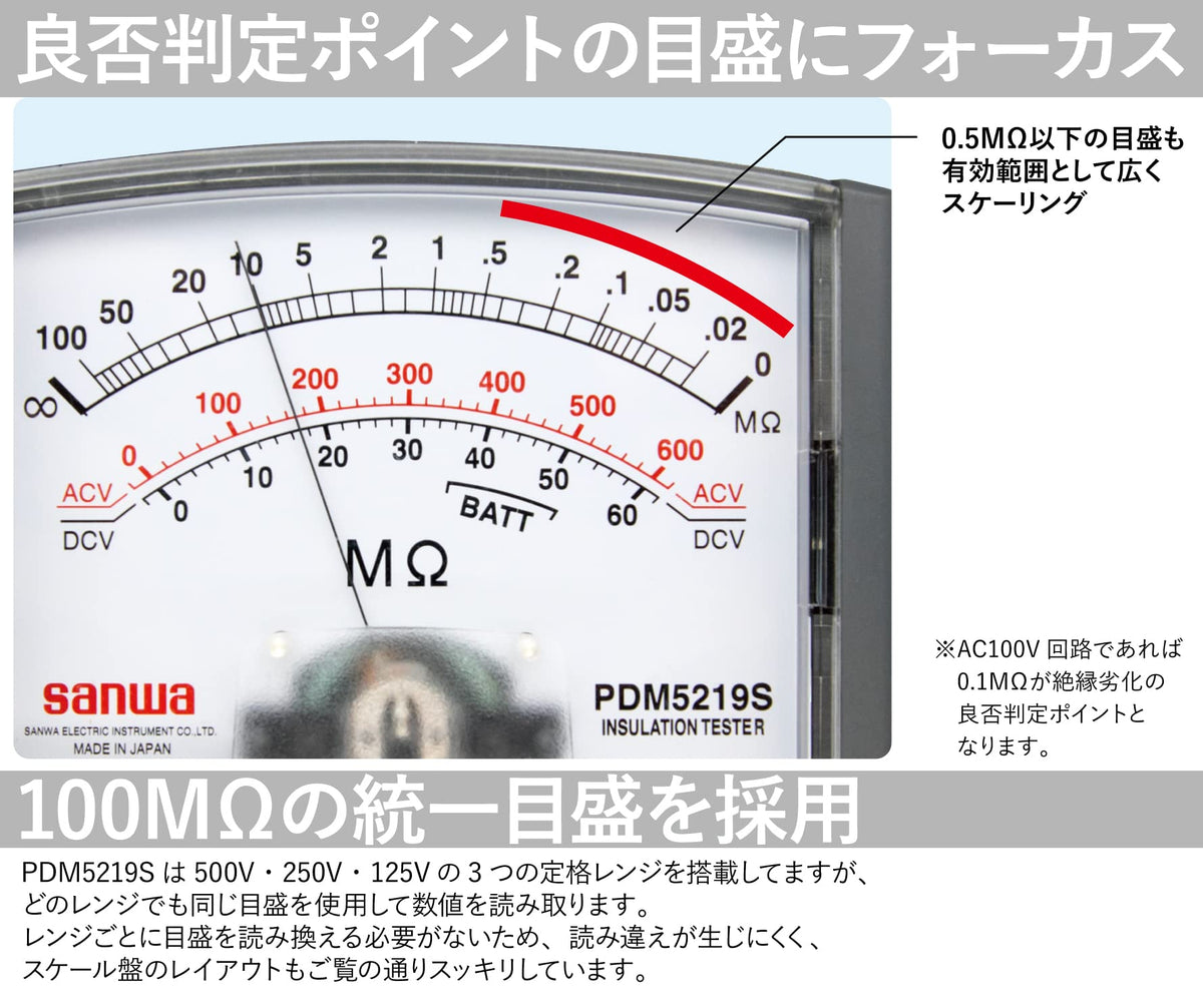 SANWA Insulation Resistance Tester PDM5219S