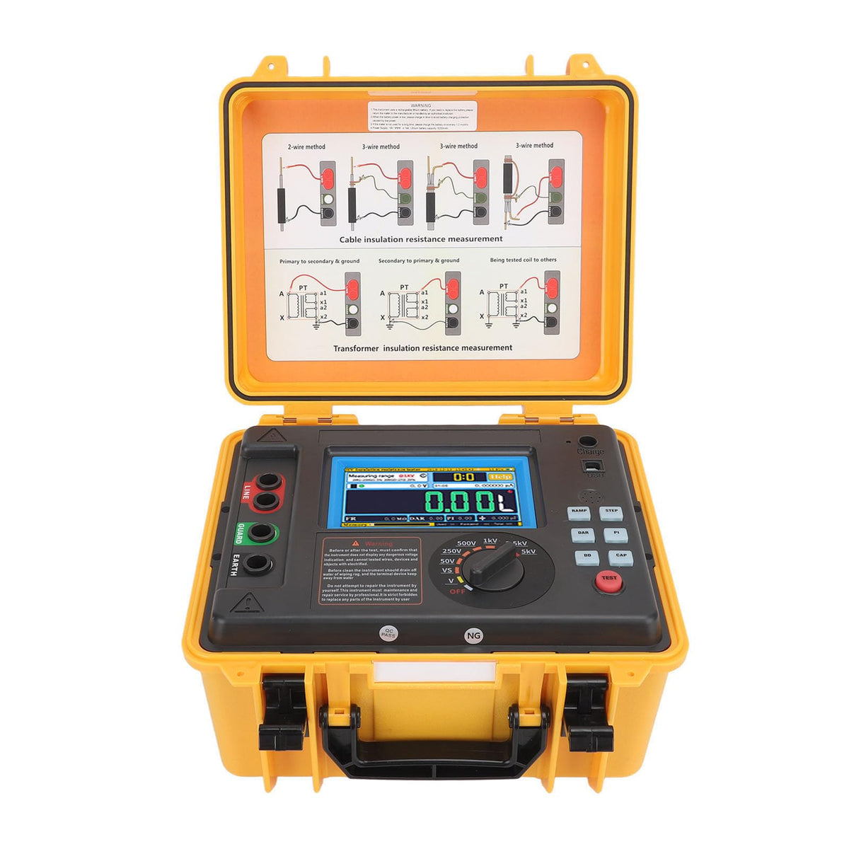 Insulation Resistance Tester LCD Display Digital Megohm Meter 5KV for Electrical Maintenance