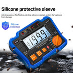 MH10 Desktop Megohm Meter 0.1 MΩ- 2000MΩ Insulation Resistance Tester Electrical Resistor Ohm Megohmmeter LCD Backlight(Blue)