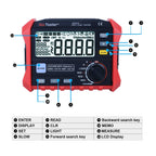 Xin Tester Digital Leakage Switch/Loop RCD Resistance Tester, Loop Resistance Meter Trip-Out Current/Time Meter with 2.0 USB Interface, XT5910