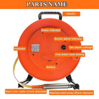 Water Level Meter for Wells & Boreholes, 30m Steel Tape Groundwater Measurement, 0.6/0.98 Inch Probe Diameter, Fixed Probe for Reservoirs & Pipes