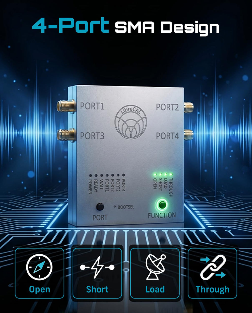 SEESII LibreCAL Electronic Calibration Kit 4-Port for LibreVNA