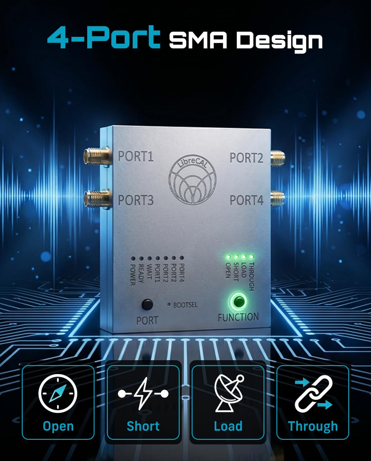 SEESII LibreCAL Electronic Calibration Kit 4-Port for LibreVNA