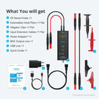 Micsig DP1500 High Voltage Differential Probe Kit, 3.5ns Rise Time 50X/500X Attenuation Rate Oscilloscope Probe Kit Accessory, 1500V 100MHz (DP10013 Upgrade)
