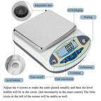Digital Analytical Balance 0.01g Precision Laboratory Scale Jewelry Scientific Scale with LCD Display(3000g) (Color 3000g)