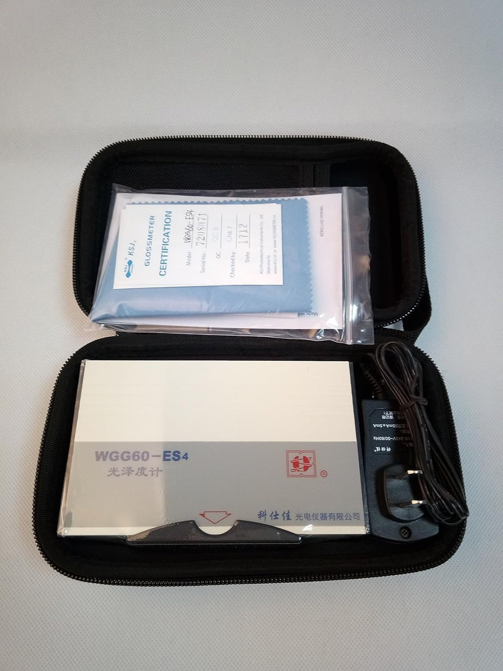 WGG60-ES4 Portable Simplified Gloss Meter Glossmeter Auto Measurement Single Angle 60 Degree 0-199Gu Specially for Stone, Marble, Granite, Polishing Brick, Ceramic Tile
