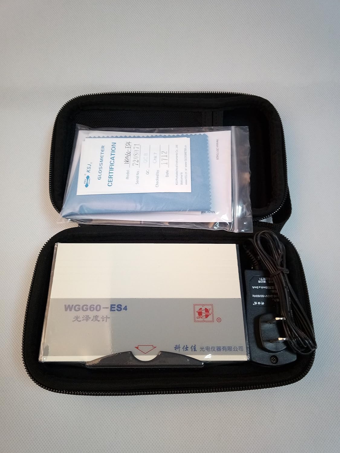 WGG60-ES4 Portable Simplified Gloss Meter Glossmeter Auto Measurement Single Angle 60 Degree 0-199Gu Specially for Stone, Marble, Granite, Polishing Brick, Ceramic Tile