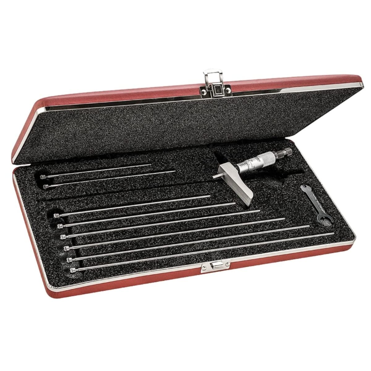 Starrett Micrometer Depth Gage with Half Base, 0-3" Range