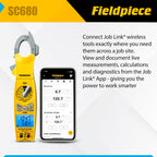 Fieldpiece SC680 Clamp Meter - Wireless Power Multitester for HVACR Professionals - AC/DC Swivel Clamp Meter with Dual Display - HVAC Tools