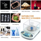 Digital Analytical Balance Precision Scale for Laboratories Analytical Electronic,Digital Kitchen Food Scale,13 Units Conversion,for Lab University Jewelry (100g)