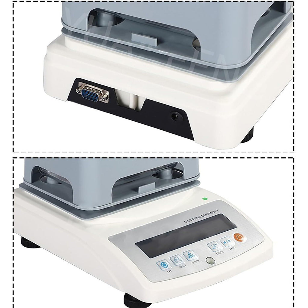 Electronic Solids Densimeter, High Accuracy 0.001g/cm3 Digital Solid Densimeter Gravimeter Plastic Rubber Granules Density Tester for Plastic Rubber Granules Density Testing(300A)