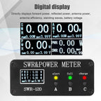 1.8MHz-50MHz 0.5W-120W Short Waves SWR and Power Watt Meter Standing Waves Meter Type-C Charging Interface SWR and Power Meter