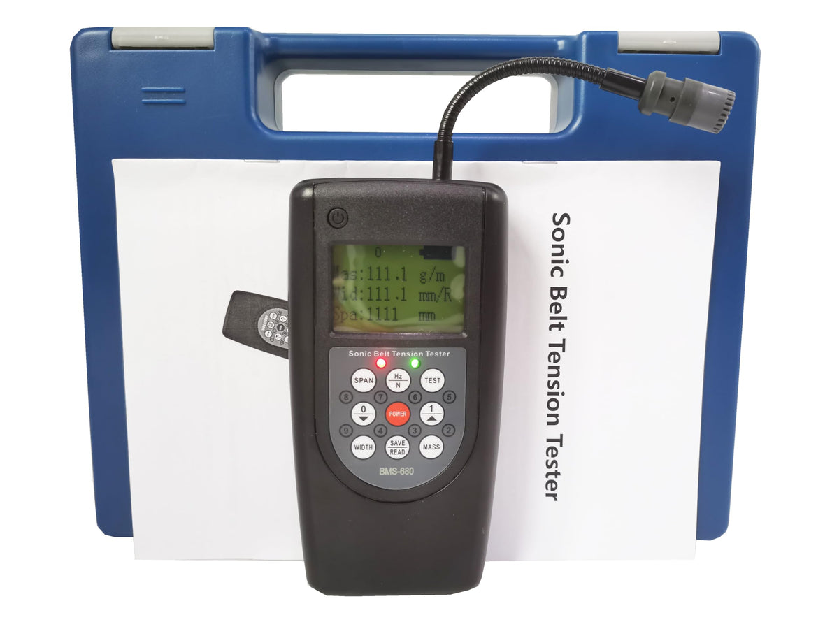Digital Sonic Belt Tension Tester Meter Belt Tensionmeter for Measure How Often a Drive Belt Vibrates When It Hits or Moves Quickly with Range 10Hz-680Hz