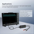 Micsig DP1500 High Voltage Differential Probe Kit, 3.5ns Rise Time 50X/500X Attenuation Rate Oscilloscope Probe Kit Accessory, 1500V 100MHz (DP10013 Upgrade)