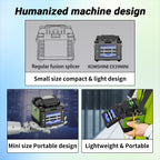 EX39 Core Alignment Fiber Fusion Splicer with 3.5" Digital LCD Screen, Auto Empalmador de Fusión de Fibra Kit 8S Splicing with 3 in 1 Cable Holder,+Optical Power Meter