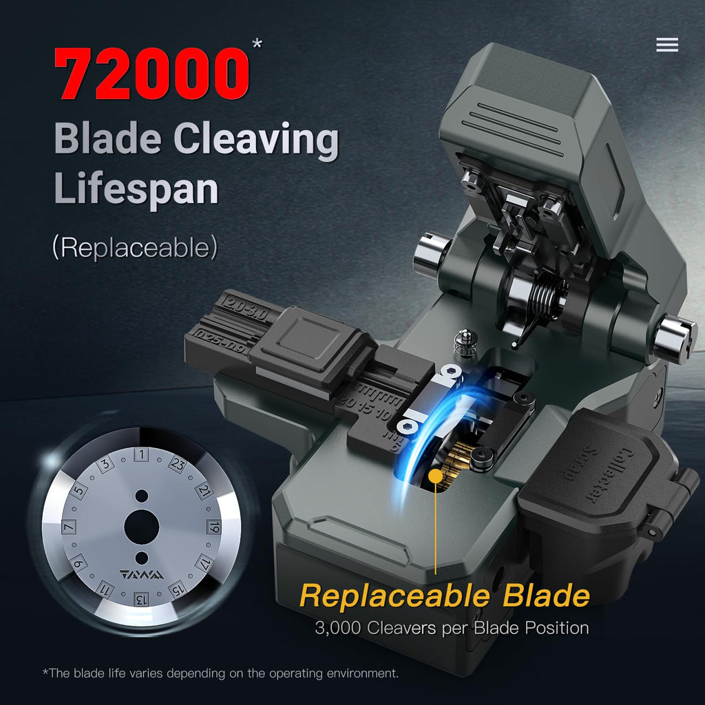 EX39 Core Alignment Fiber Fusion Splicer with 3.5" Digital LCD Screen, Auto Empalmador de Fusión de Fibra Kit 8S Splicing with 3 in 1 Cable Holder,+Optical Power Meter