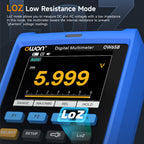 OWON Digital Multimeter, Digital Manual-Ranging 600V AC/DC Voltage Tester, Tests Batteries, Current, Resistance, Diodes, and Continuity (OW65)