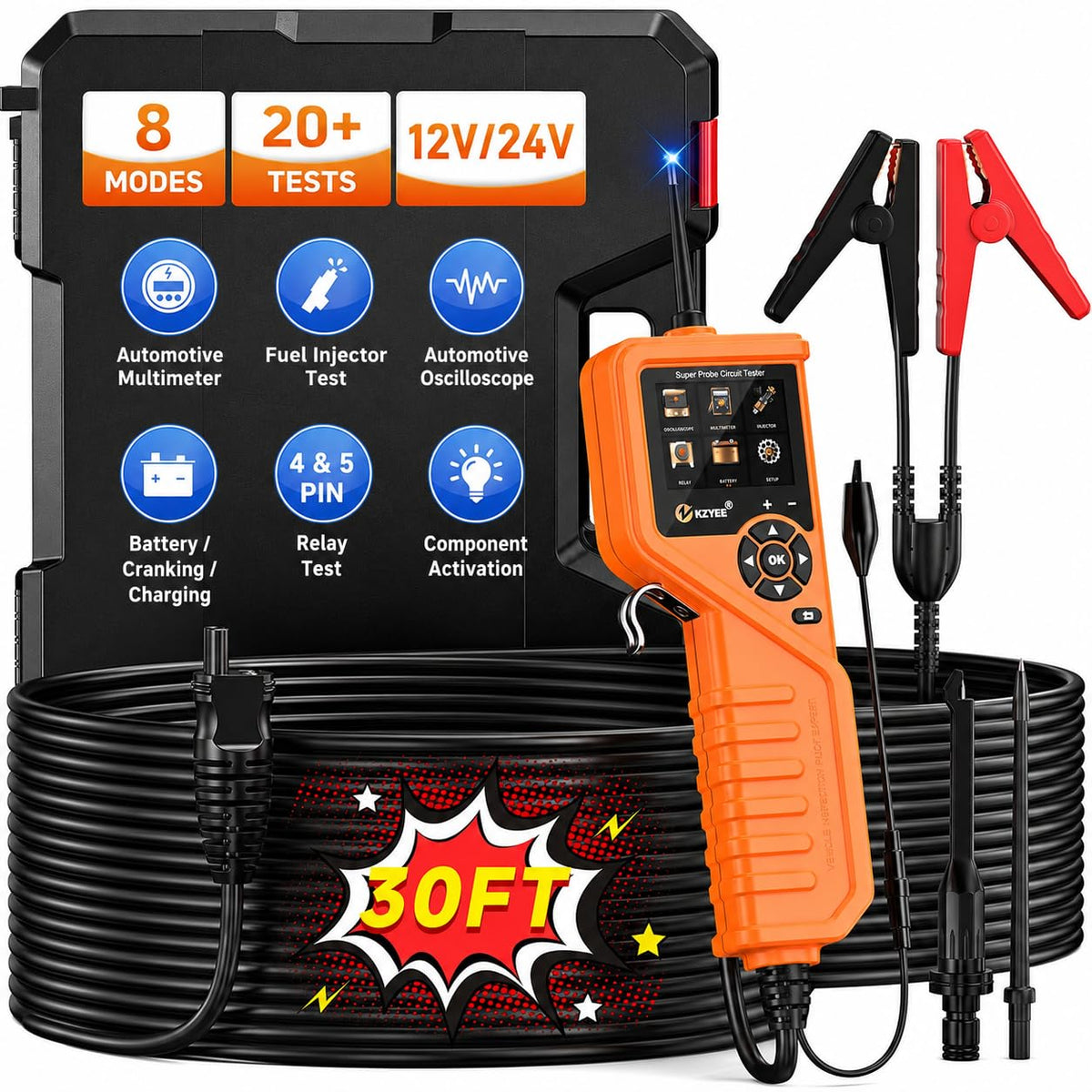 KM601 Automotive Power Circuit Probe, 12-24V Circuit Tester