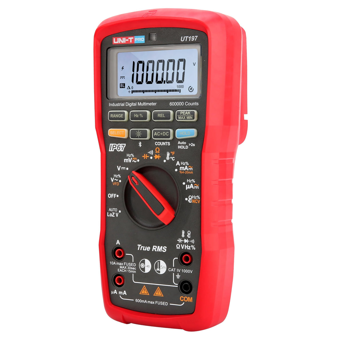 UNI-T UT197 Multimeter 600000 Count Industrial multimeter 5 and a Half Digit True RMS Meter 1000V 10A multímetro Anti-EMC interferenceTester (UT197)
