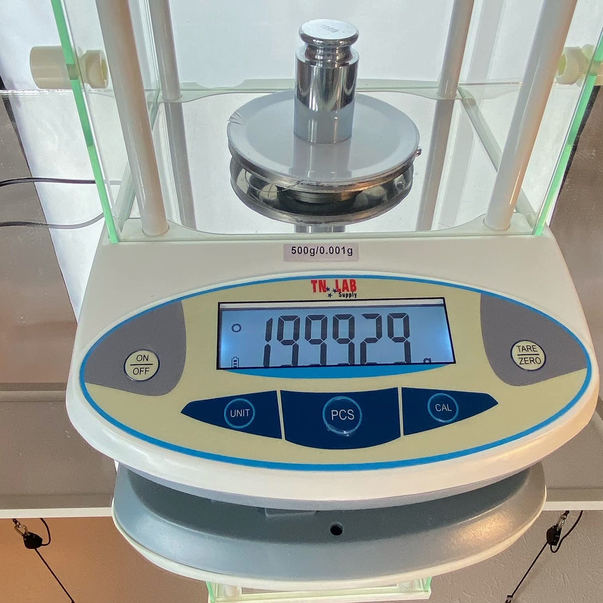 TN LAB Digital Electronic Scientific Analytical Balance 500g Max - 0.001g Precision Laboratory Scale with Large LED Display, Stainless Steel Weighing Tray