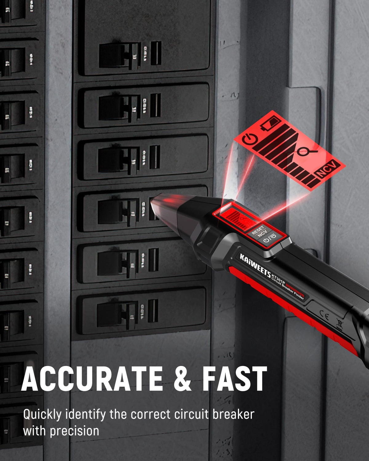 KAIWEETS KE1000 Megohmmeter Insulation Resistance Tester Up to 100GΩ and KAIWEETS KT301P Circuit Breaker Finder