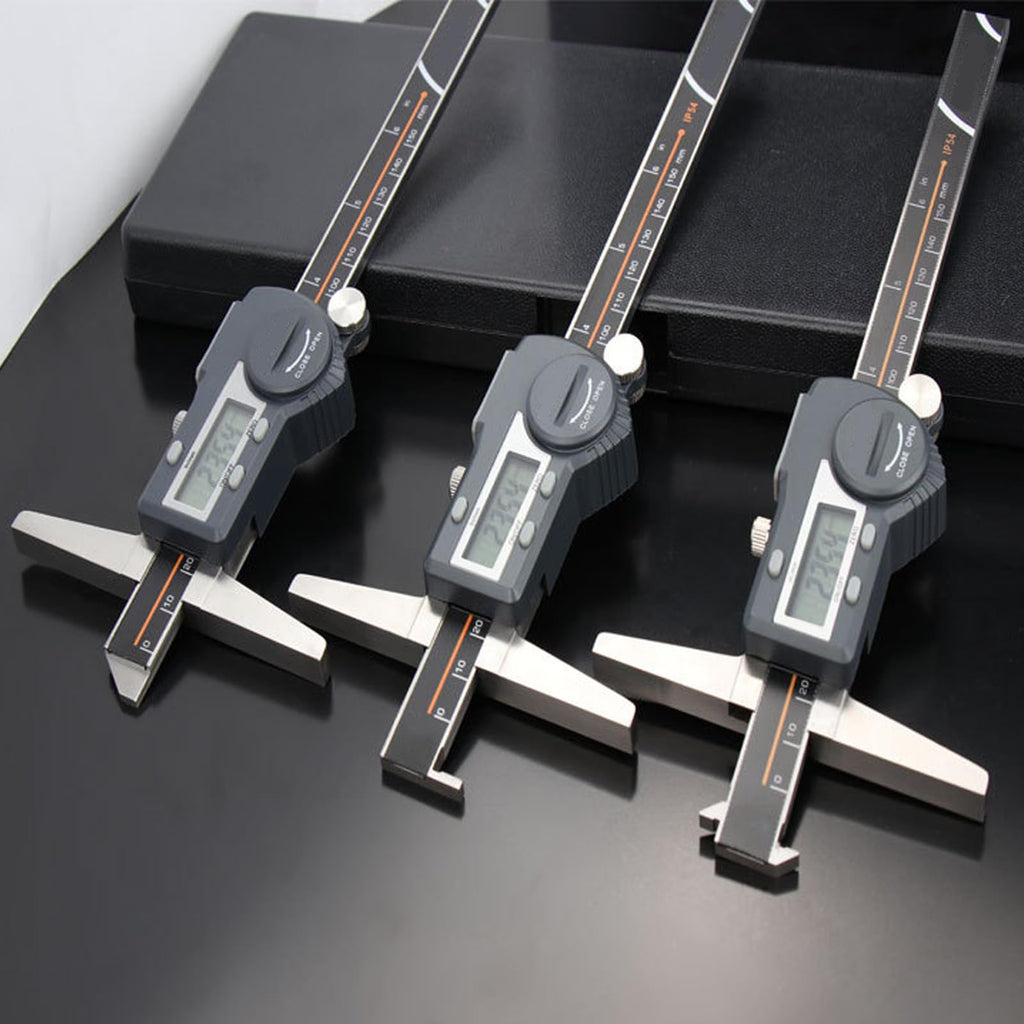 Stainless Steel 0-300mm Range Digital Depth Caliper, for Woodworking, Metalworking, Machining