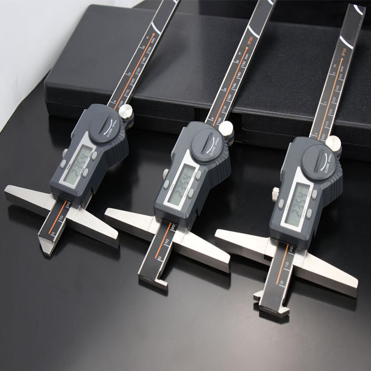 Stainless Steel 0-300mm Range Digital Depth Caliper, for Woodworking, Metalworking, Machining