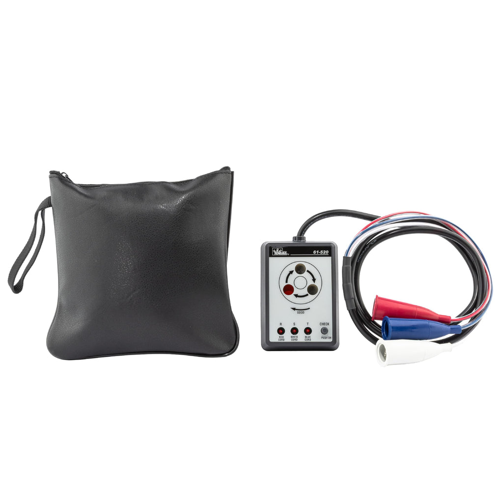 Ideal Electrical 3-Phase Sequence Tester, 61-520, Color-Coded
