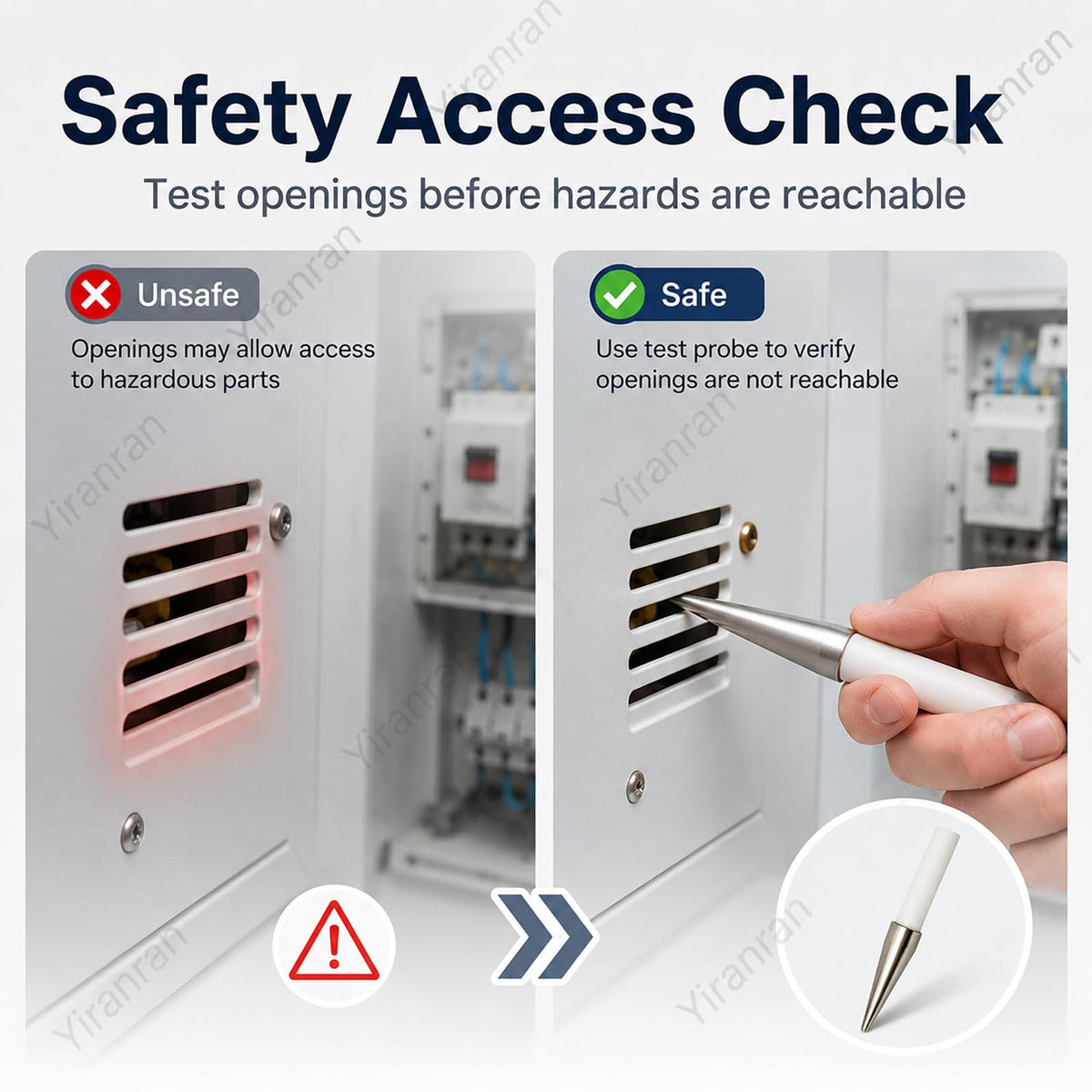 UL Articulated Test, Electrical Safety Simulated Finger, Accessibility Test Probe for Shock Protection, Appliance, Enclosure, Industrial and Laboratory Inspection