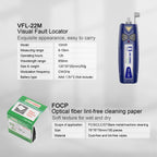 Fiber Optic Termination Kit FTTH Loss Kit JLT-15D +Optical Power Meter with RJ45 Network Testing (-70~+10dB) +1310/1550nm SM Fiber Light Source+200X Magnification Microscope+Cleaning Tools