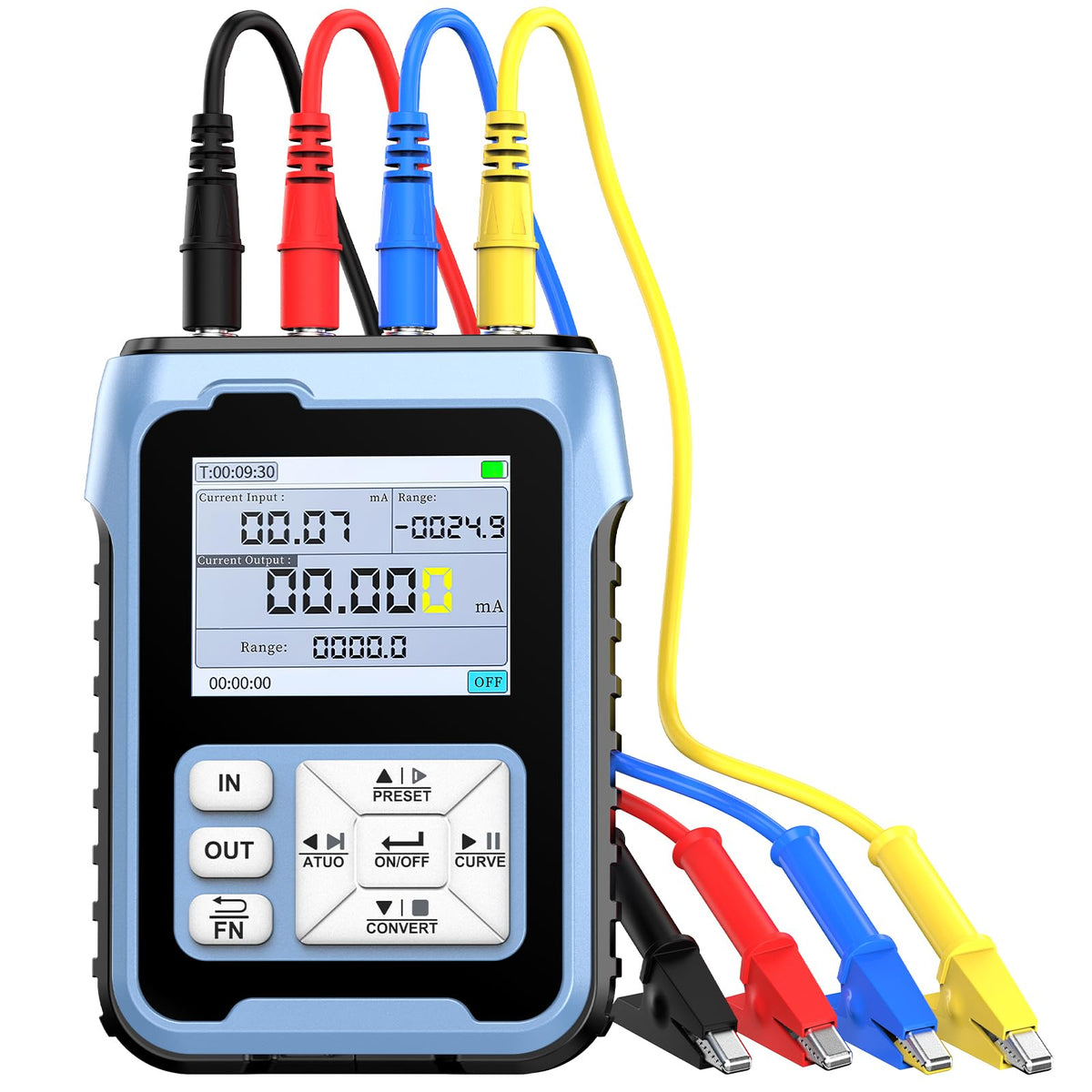 Riiai SG004A 4-20ma 0-24V Signal Generator, Programmable Current Voltage Generator, Resistance Millivolt Thermocouple Tester, Real-time Curve, 3000mAh USB Rechargeable, for PLC Simulator