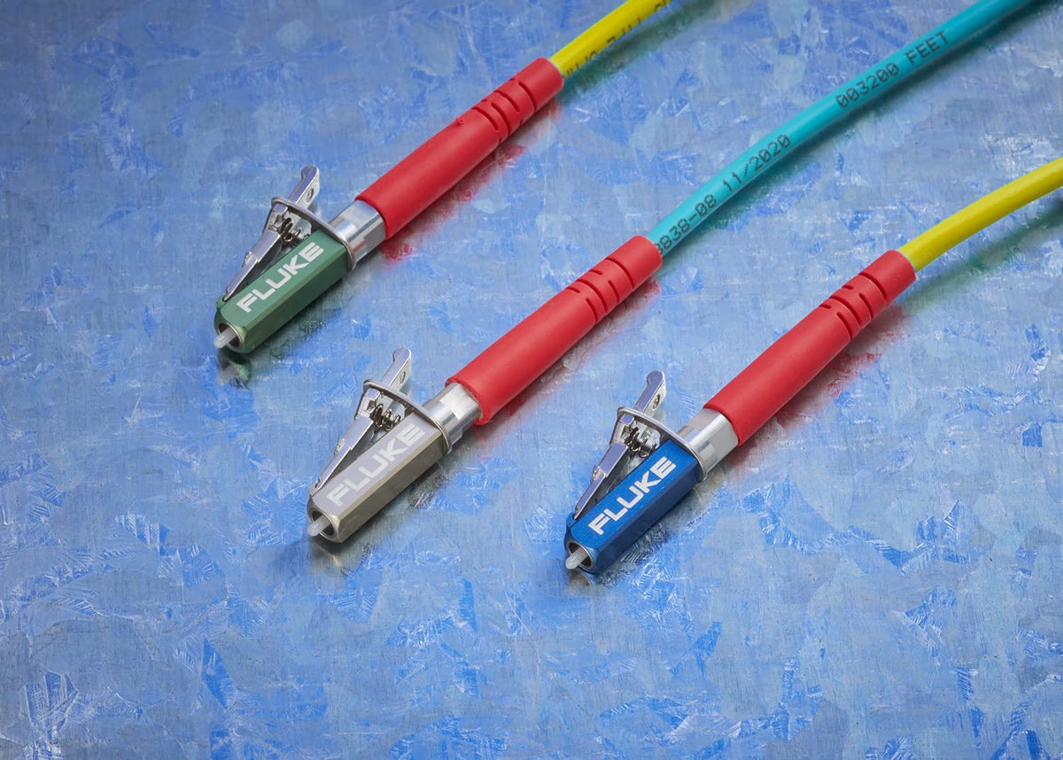 Fluke Networks Single-Mode Test Reference Cord kit (2 m) for Testing 9 µm LC terminated fibers (2 SC/Metal LC, 2 Metal LC/Metal LC)