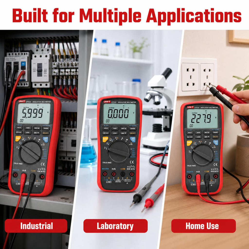 UNI-T UT533 Insulation Multimeter, 1000V True RMS Digital Tester