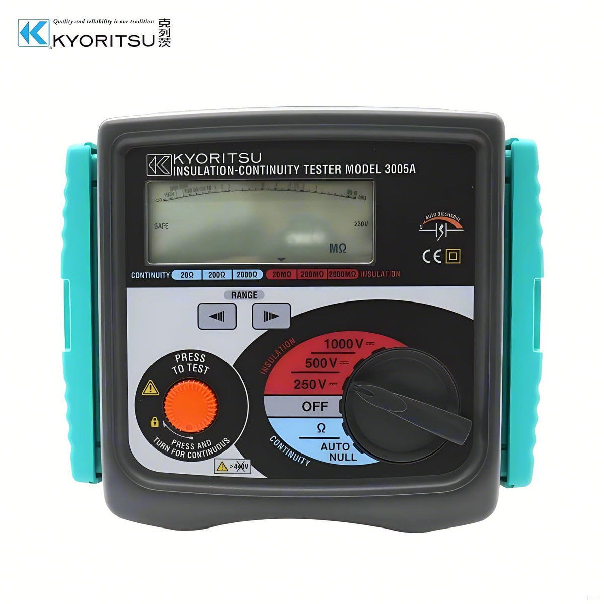 Japan Quality KYORITSU Digital Analog Insulation Continuity Tester KEW 3005A 3007A HIGH Voltage Insulation Tester Insulation Tester Ohm Tester Resistance Meter Tester Megohmmeter(3005A)