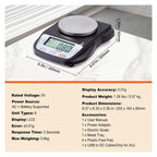 Digital Analytical Lab Scale Precision Balance with 6 Units Conversion Accurate Measurement Wide Applications