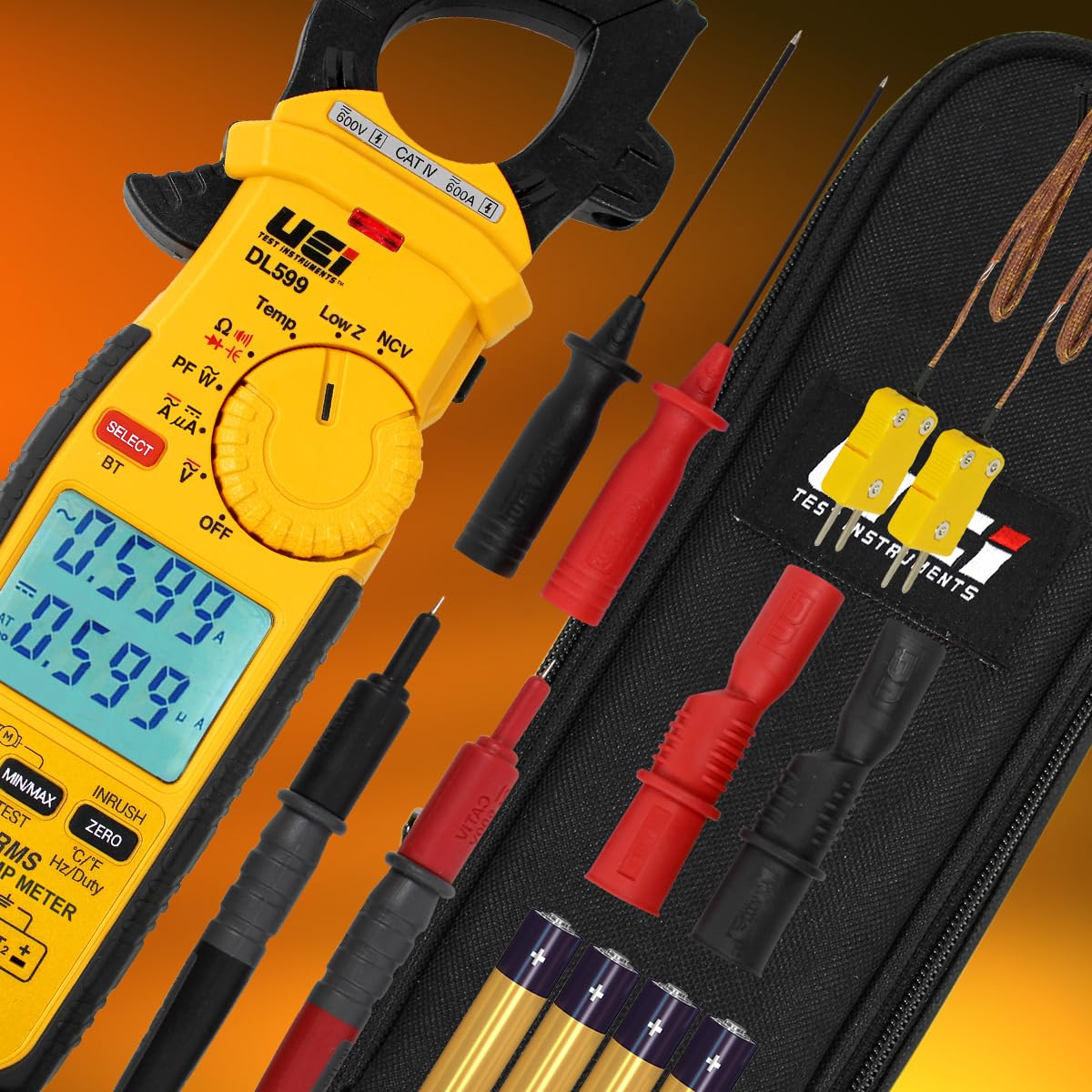 Wireless TRMS Power Clamp Meter w/ 3-Phase Rotation Tests