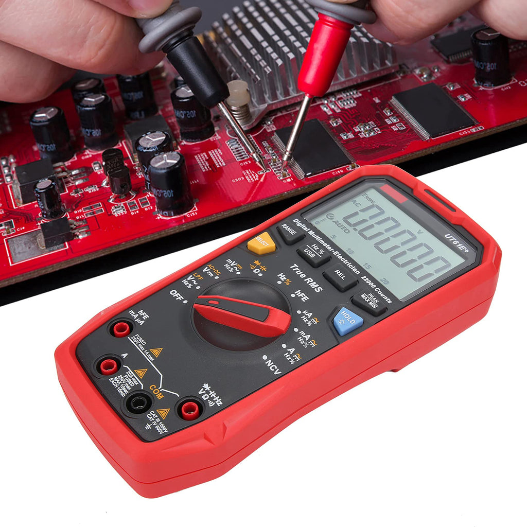 UT61E + Multimeter Meter, ABS Auto Range True RMS Tester Electrician Instruments, Hand Held Multimeter, Multimeter Tester for Household