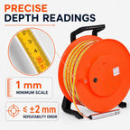 10-300m Groundwater Level Meter with 15mm Probe, Ideal for Wells and Boreholes - Accurate Water Depth Measurement Tool for Environmental Monitoring and Drilling