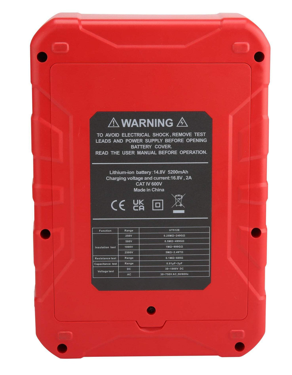 UNI-T UT512E 2500V Digital Insulation Resistance Tester 2.5 TΩ