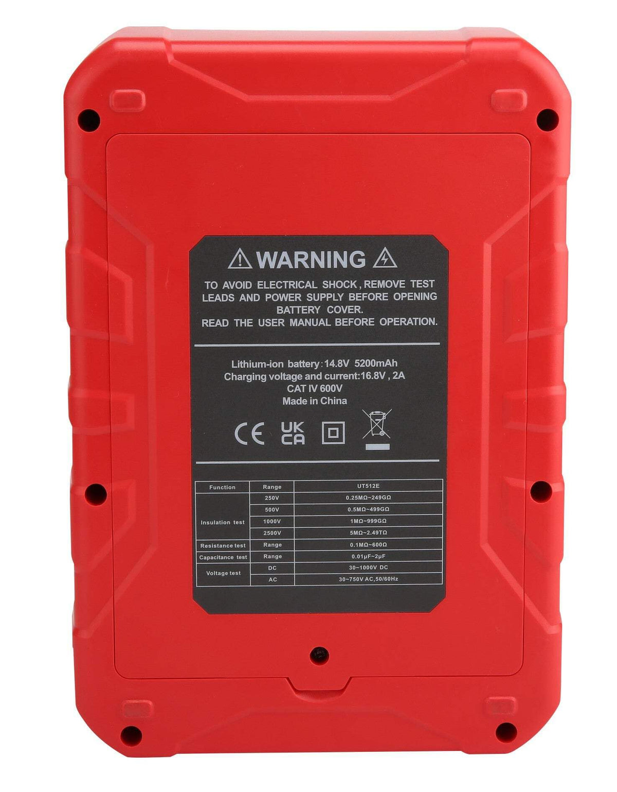 UNI-T UT512E 2500V Digital Insulation Resistance Tester 2.5 TΩ