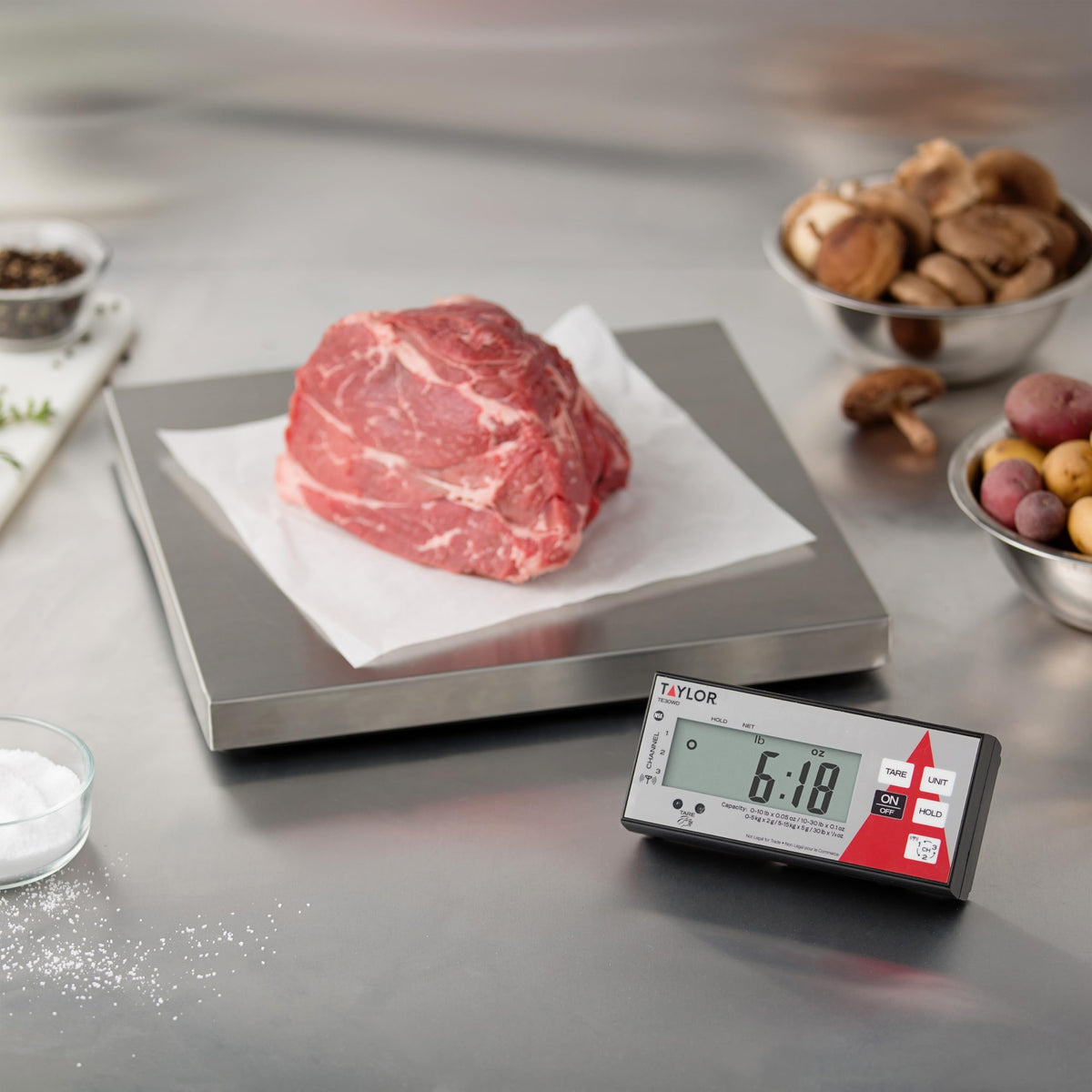 Taylor Digital Kitchen Scale 30 lb Max Capacity, Wireless Display