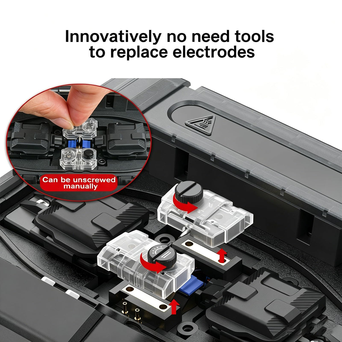 370 FTTH Fiber Optic Fusion Splicer with 3.5-inch Touch Screen, Optical Fiber Fusion Splicer Kit Features 7s Splicing and 18s Heating Épliiste Fusion