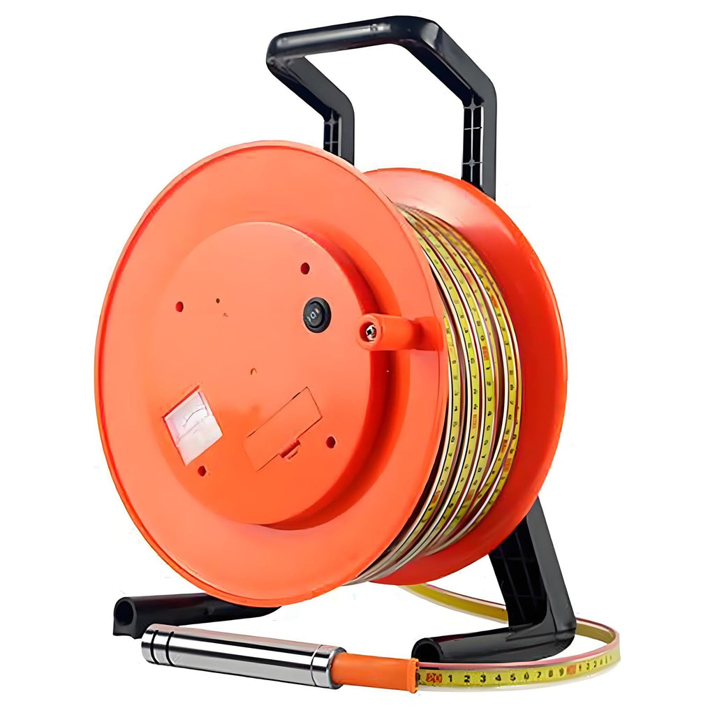 Water Level Meter for Wells, 100m (328ft) Stainless Steel Probe with Cable Reel, Peak Display for Accurate Depth Detection, Durable & Reliable Water Well Measurement Tool