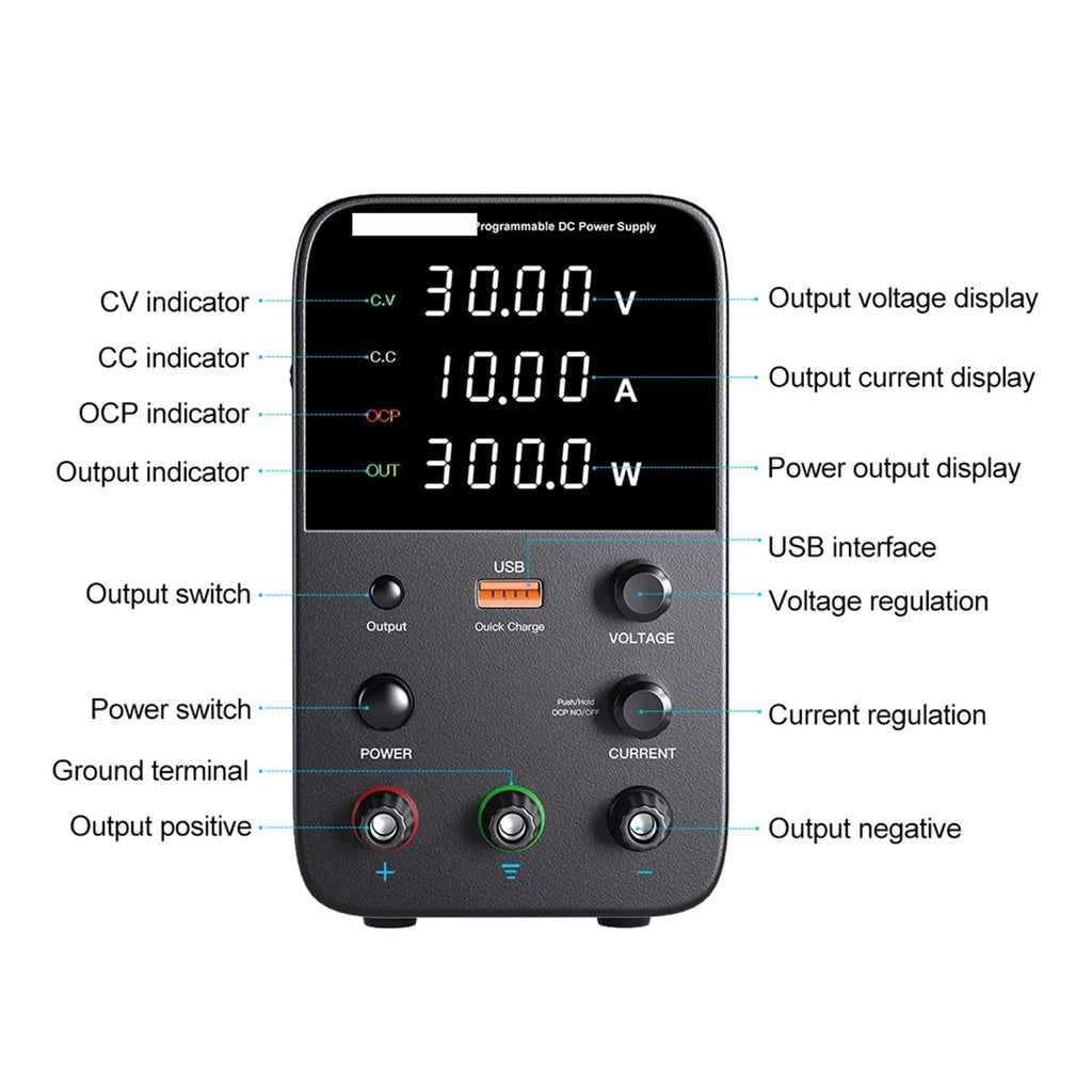 Programmable DC Power Supply Laboratory Maintenance Workbench Voltage Current Regulator
