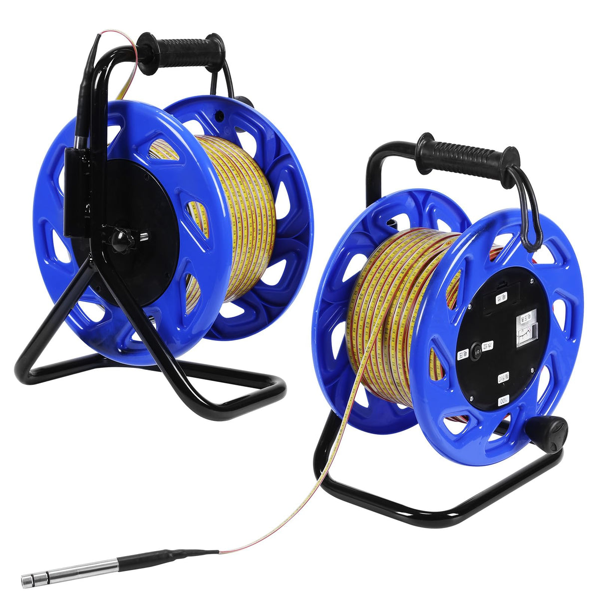 100m Well Water Level Indicator with Fixed Probe and Steel Tape Groundwater Level Measuring Instrument for Wells Boreholes Reservoirs and Pipes