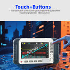 Zunate 3 in 1 Oscilloscope Multimeter Signal Generator, 100MHz Bandwidth Sampling Rate with 7 Inch Touch Screen and 2 Channels for Testing Electronic Tasks