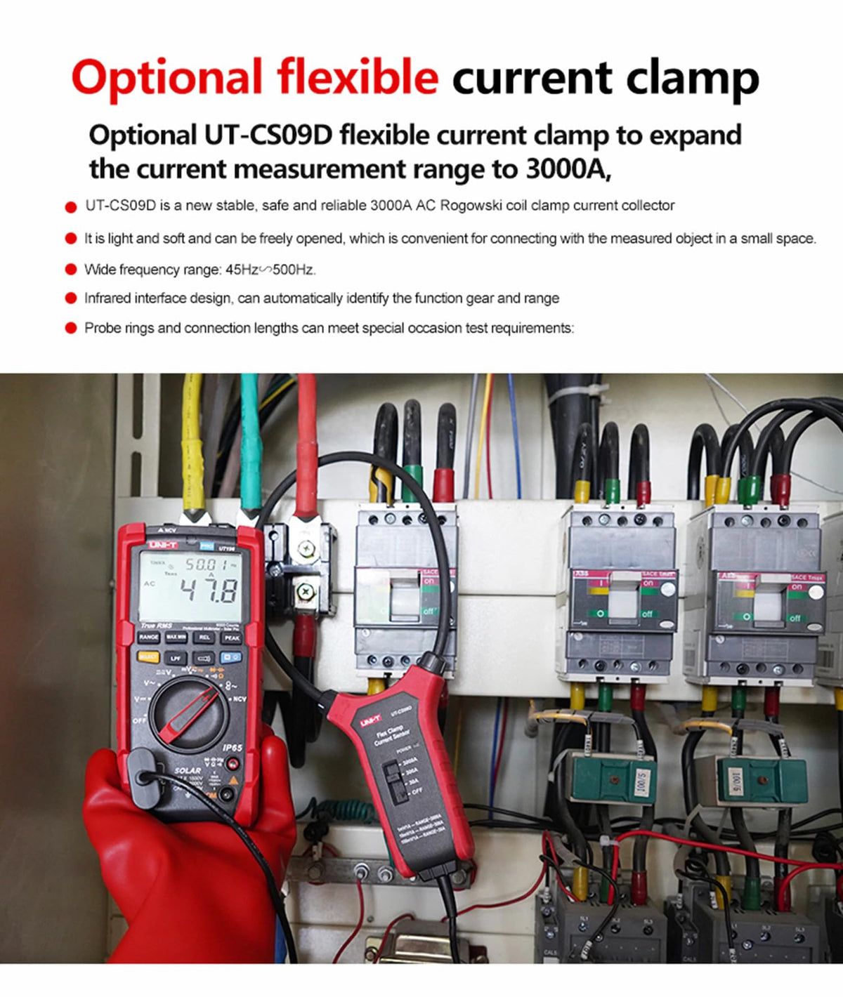 UNI-T Uni-Trend Multimeter clamp Meter UT196 Professional Digital Multimeter 1700V DC Voltage Tester True RMS Capacimeter Resistance Frequency Meter- Solar Pro